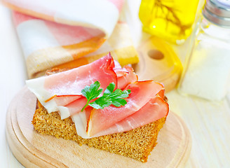 Image showing sandwich with ham