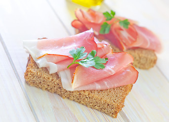 Image showing sandwich with ham