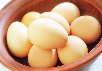 Image showing raw eggs