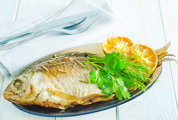 Image showing baked fish