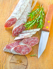 Image showing salami