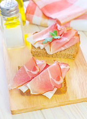 Image showing sandwich with ham