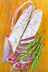 Image showing salami