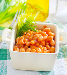 Image showing white bean with tomato sauce