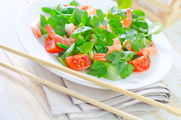 Image showing salad with shrimps