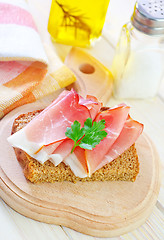 Image showing sandwich with ham