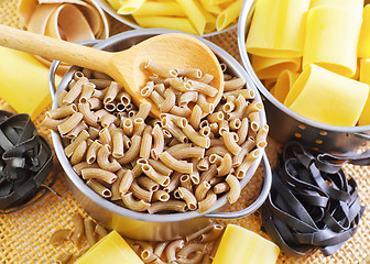 Image showing different raw pasta