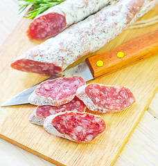 Image showing salami