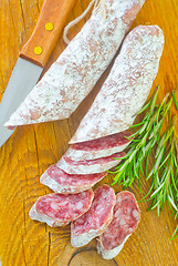 Image showing salami