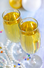 Image showing champagne flutes