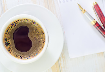 Image showing coffee and note