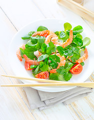 Image showing salad with shrimps