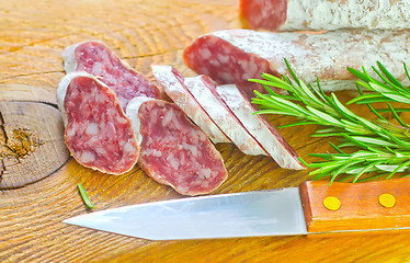 Image showing salami