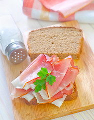 Image showing sandwich with ham