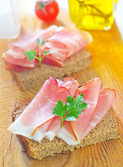 Image showing sandwich with ham