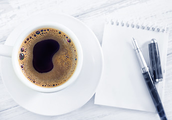 Image showing coffee and note