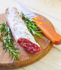 Image showing salami