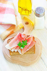 Image showing sandwich with ham