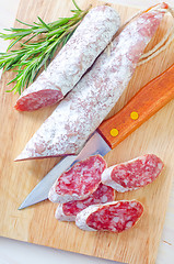 Image showing salami