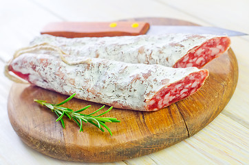 Image showing salami