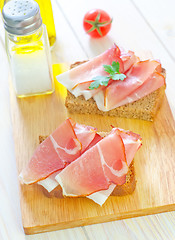 Image showing sandwich with ham