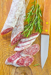 Image showing salami