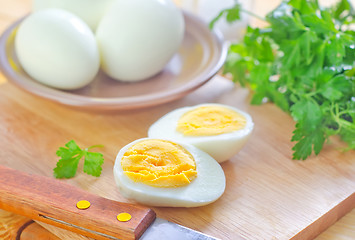 Image showing boiled eggs