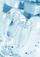 Image showing champagne flutes