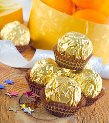 Image showing chocolate candy in the foil