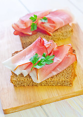 Image showing sandwich with ham