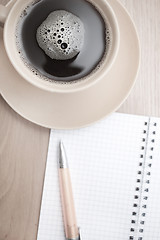 Image showing coffee and note