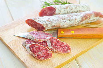 Image showing salami