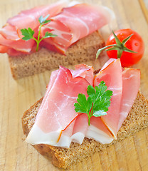 Image showing sandwich with ham