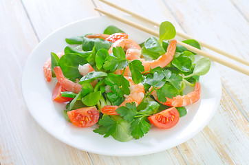 Image showing salad with shrimps