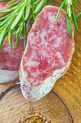 Image showing salami