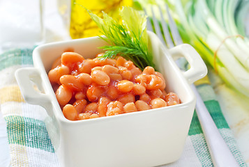 Image showing white bean with tomato sauce