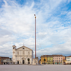 Image showing Main square of Palmanova, Italy.