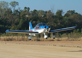 Image showing Small airplane landing