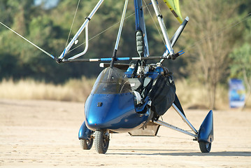 Image showing Microlight on the ground