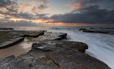 Image showing Turrimetta rockshelf Sydney Australia