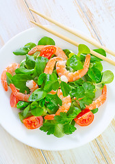 Image showing salad with shrimps