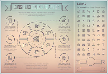 Image showing Construction Line Design Infographic Template