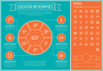 Image showing Education Line Design Infographic Template