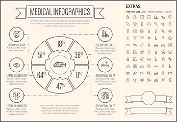 Image showing Medical Line Design Infographic Template