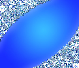 Image showing pattern from snowflakes for holiday card