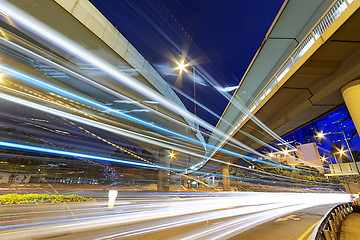 Image showing busy traffic night