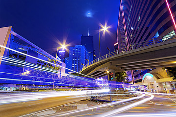 Image showing busy traffic night