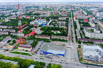 Image showing TV tower in Tyumen city. Russia