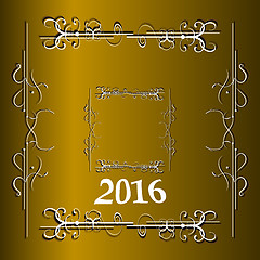 Image showing Elegant New Years card with hand lettering, Happy New Year 2016