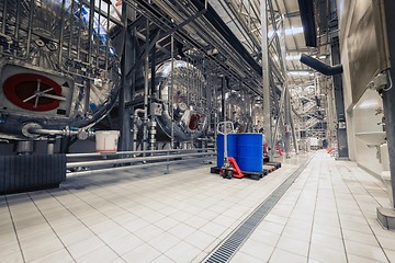 Image showing Industrial interior of an alcohol factory